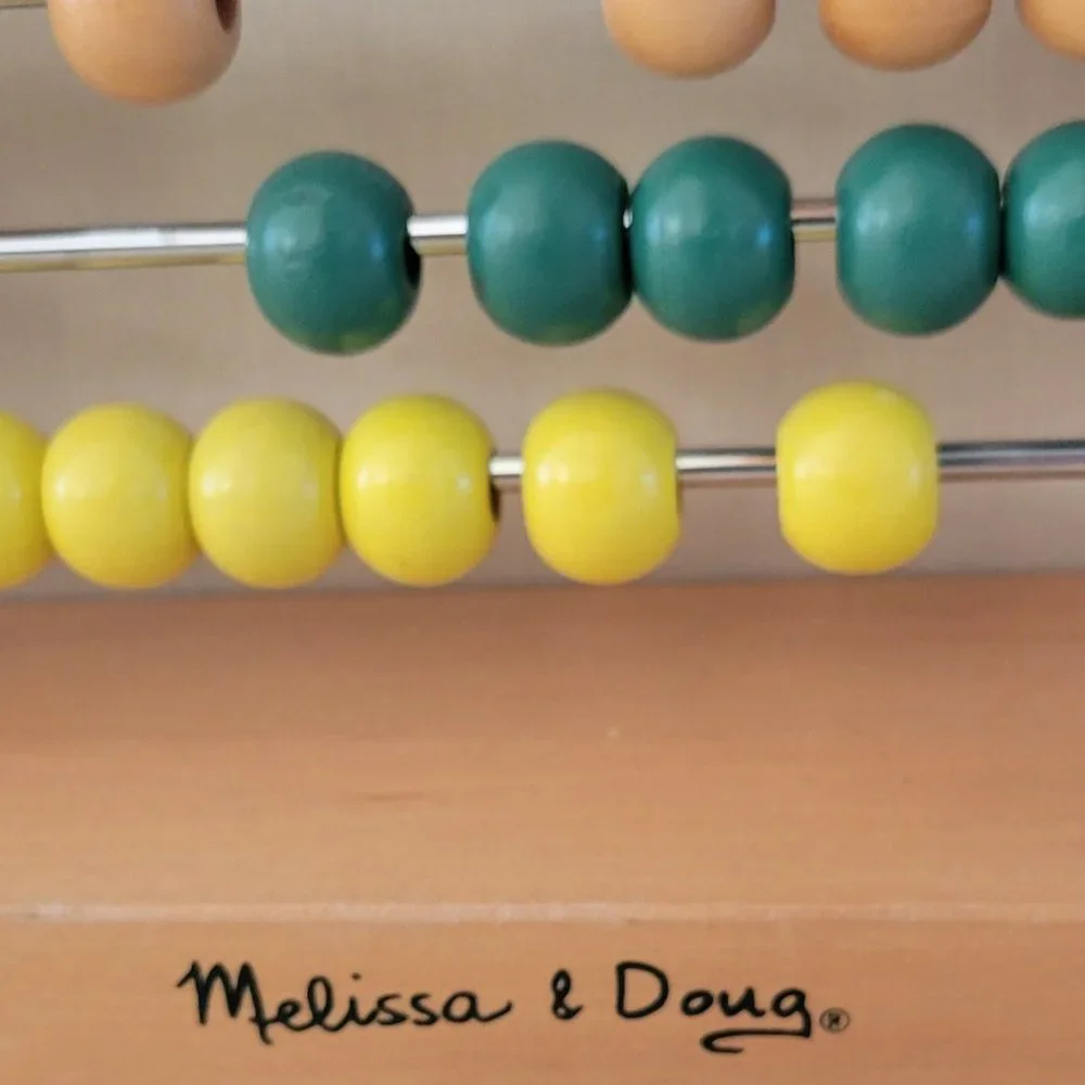 Melissa & Doug Abacus - Classic Wooden Educational Counting Toy 100 Beads NEW